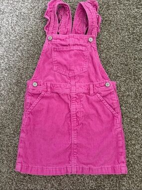 Baby Gap Girls Pink Corduroy Overall Dress
